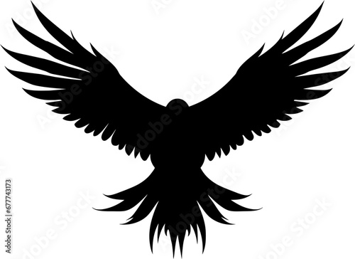 eagle illustration symbol. eagle silhouette. © Ibad