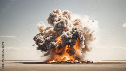explosion on a light background