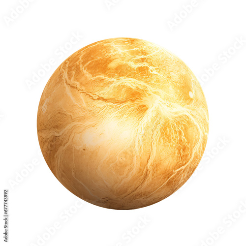Venus planet isolated on a transparent background, Morning Star or Evening Star planet PNG