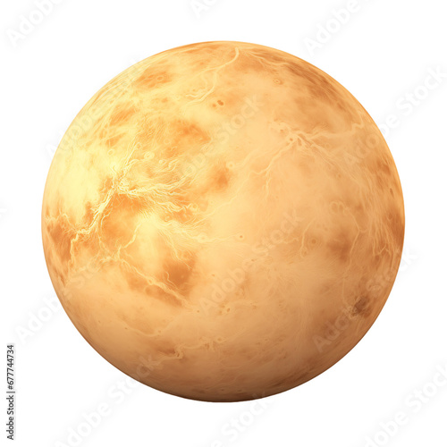 Venus planet isolated on a transparent background, Morning Star or Evening Star planet PNG
