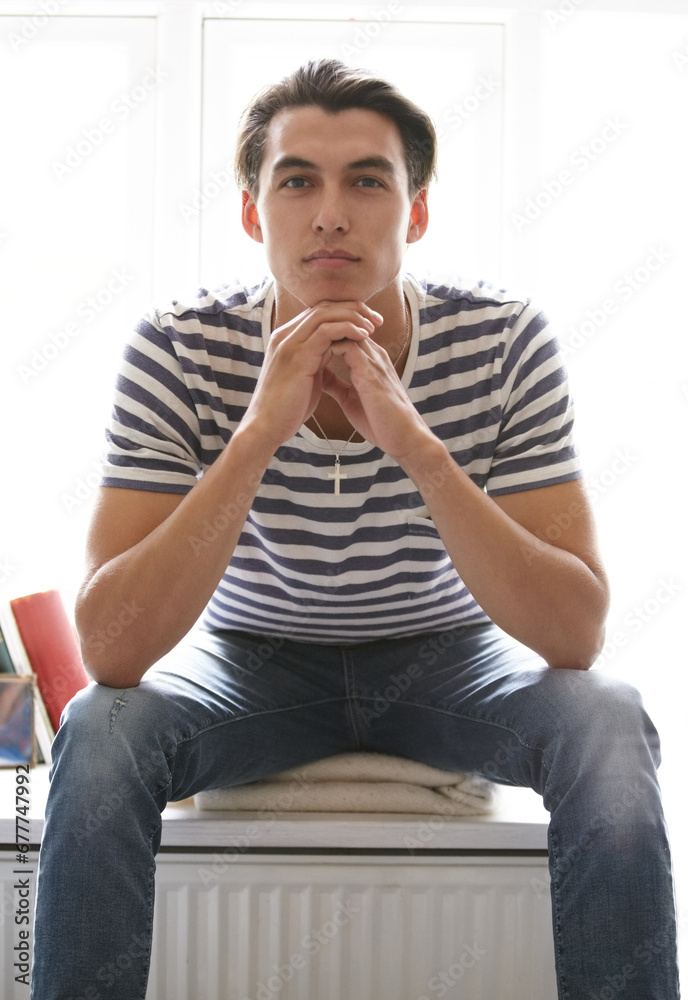 Man, relax and planning for fashion, face and positive mindset or confident, trendy and vintage clothing. Male person, vision and style or entrepreneur, designer and startup or ideas, choice or cool Man, relax and planning for fashion, face and positive mindset or confident, trendy and vintage clothing. Male person, vision and style or entrepreneur, designer and startup or ideas, choice or cool