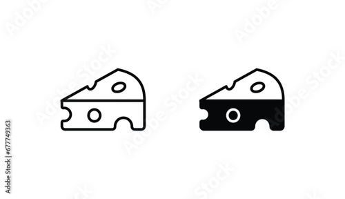 Cheese icon design with white background stock illustration