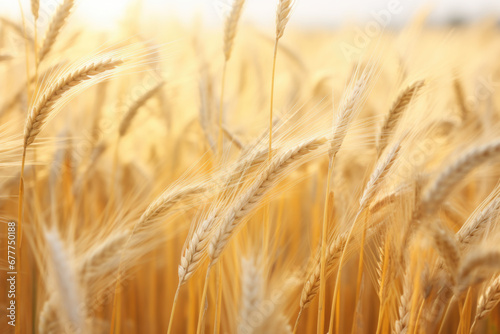 Golden ripe wheat field in summer