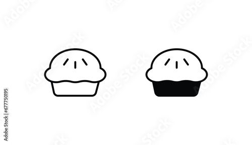 Bread icon design with white background stock illustration