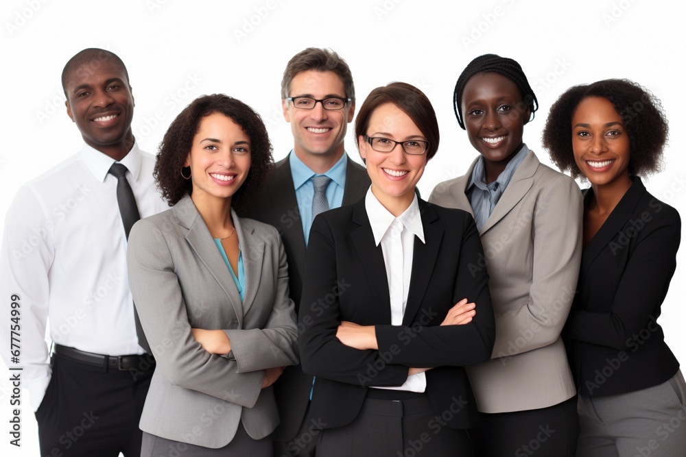 Global Synergy: Witness the Unity of a Multicultural Business Team, Stood Together on a White Background, Illustrating the Success of Diverse Collaboration in a Professional and Inclusive Workspace Global Synergy: Witness the Unity of a Multicultural Business Team, Stood Together on a White Background, Illustrating the Success of Diverse Collaboration in a Professional and Inclusive Workspace