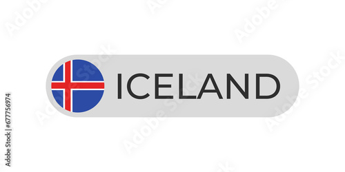 Free Download Iceland flag with text transparent background file format png, Iceland text lettering template illustration for tittle design, Iceland country with circle flag - GFXLoad