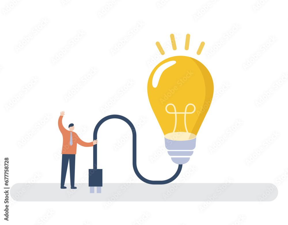flat vector business idea concept with people