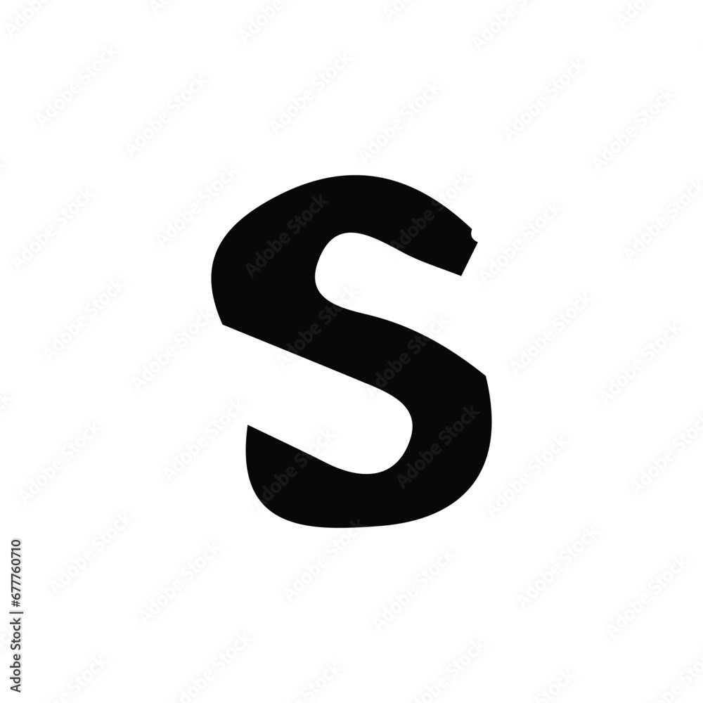 S icon. Simple style S company poster background symbol. S brand logo design element. S t-shirt printing. Vector for sticker. S icon. Simple style S company poster background symbol. S brand logo design element. S t-shirt printing. Vector for sticker.