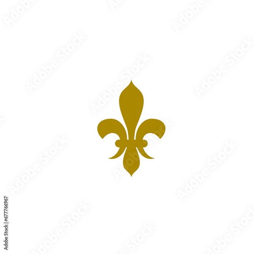  Fleur de lis icon sign logo isolated on white background photo