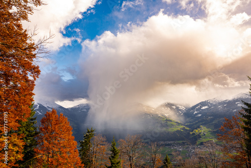 Autumnal Tranquility, Cloud Drifts Over Alpine Valley © aBSicht