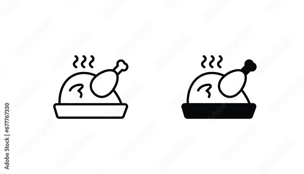 Chicken icon design with white background stock illustration Chicken icon design with white background stock illustration