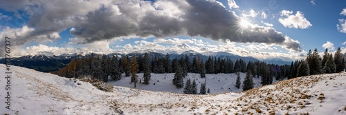Winterwonderland, Panorama, Schwaz, Tirol, Österreich, Alpen