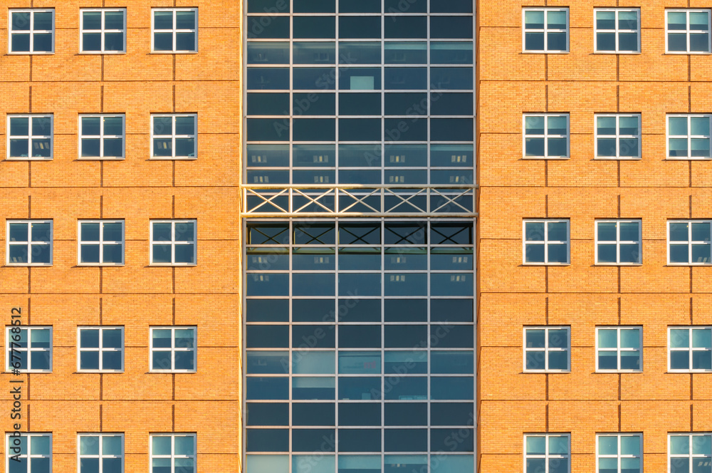 Windows of a tall office block