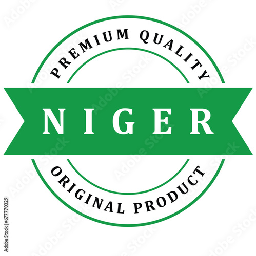 Niger. The sign premium quality. Original product. Framed with the flag of the country