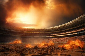 The Cricket field burned down.