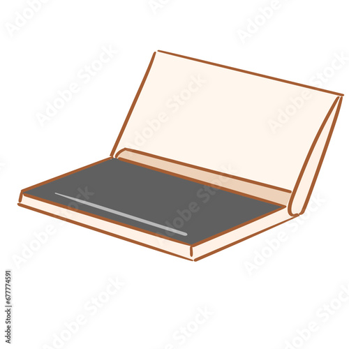 office color stationaries_inkpad_vector