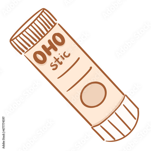office color stationaries_gluestick_vector