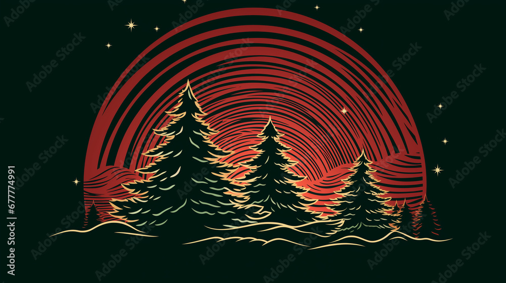 dessin d'art de Noël vacances du nouvel an Propre Mise en page de base vide gratuite vierge pour une carte de vœux du site Web fond d'écran d'affiche, nouveau, nouvel an, arbre de Noël, cadeau, simple - obrazy, fototapety, plakaty 