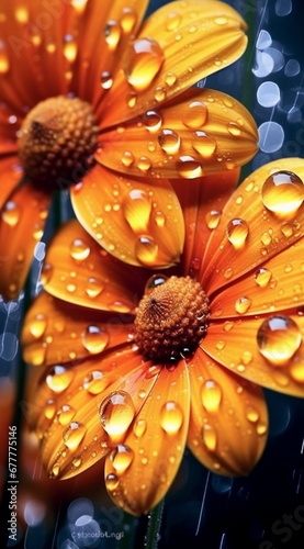 a beautiful close up of orange flowers without © KHADIJA
