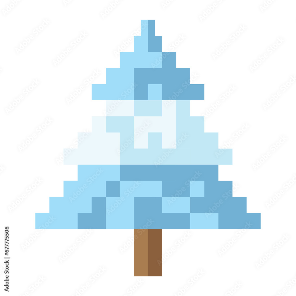 Obraz premium nature winter pixel art