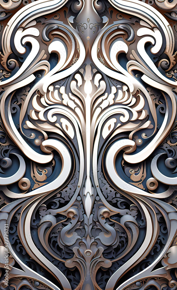Abstract background of lines and patterns for design, beautiful ornament