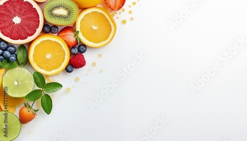 Landing page for healthy food fruits and berries.