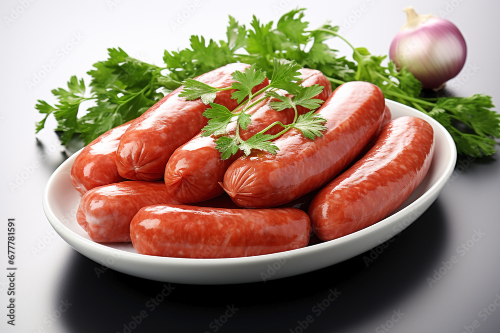 fried delicious sausages close up fried delicious sausages close up