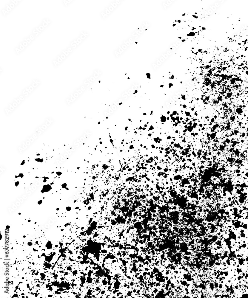 Splashed paint stain, splash texture of small particles. Uneven ink droplets, grunge effect. Splashed paint stain, splash texture of small particles. Uneven ink droplets, grunge effect.