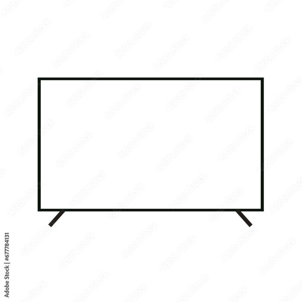 Vector Flat Smart TV Icon Vector Flat Smart TV Icon