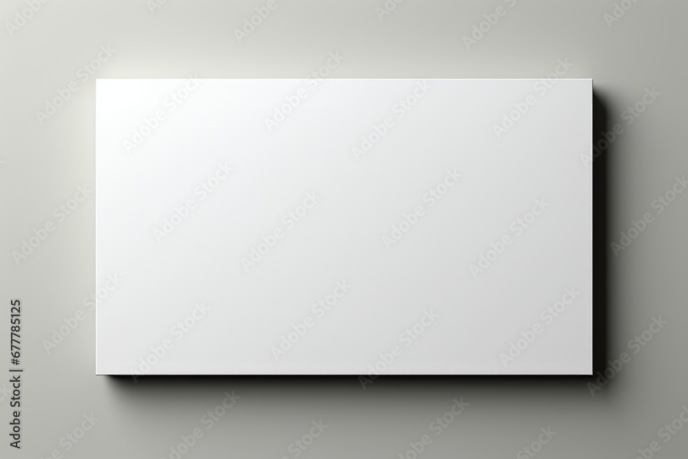 horizontal Business visiting card empty mock up on white background. Generative AI horizontal Business visiting card empty mock up on white background. Generative AI