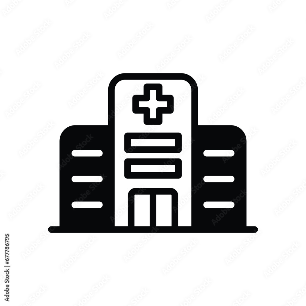 Hospital icon isolate white background vector stock illustration. Hospital icon isolate white background vector stock illustration.
