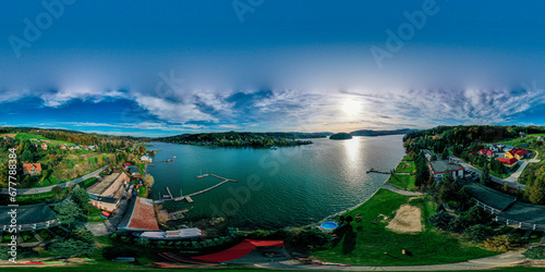 Fototapeta Naklejka Na Ścianę i Meble -  Panoramic picture 360, Małopolska Jezioro Rożnowskie, Bartkowa