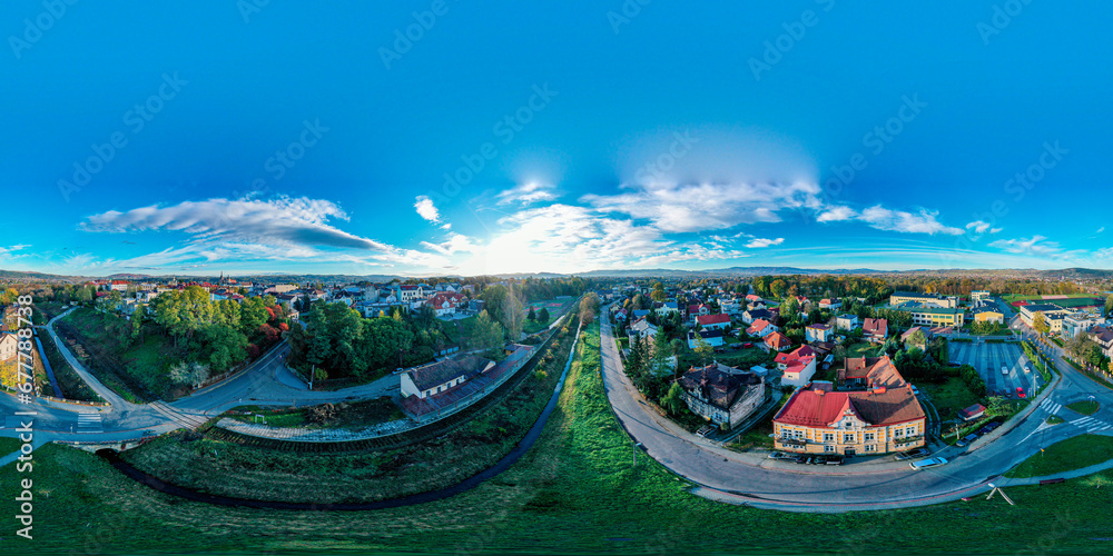 Panoramic picture 360, Małopolska Nowy Sącz - obrazy, fototapety, plakaty 