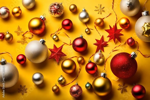 christmas background with balls