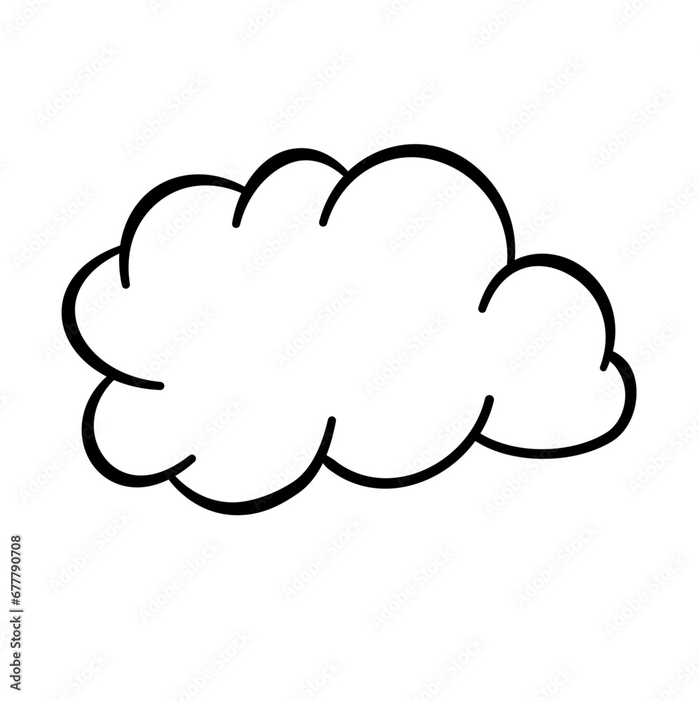 Lines Cloud Doodle Cartoon Vector Illustration Lines Cloud Doodle Cartoon Vector Illustration