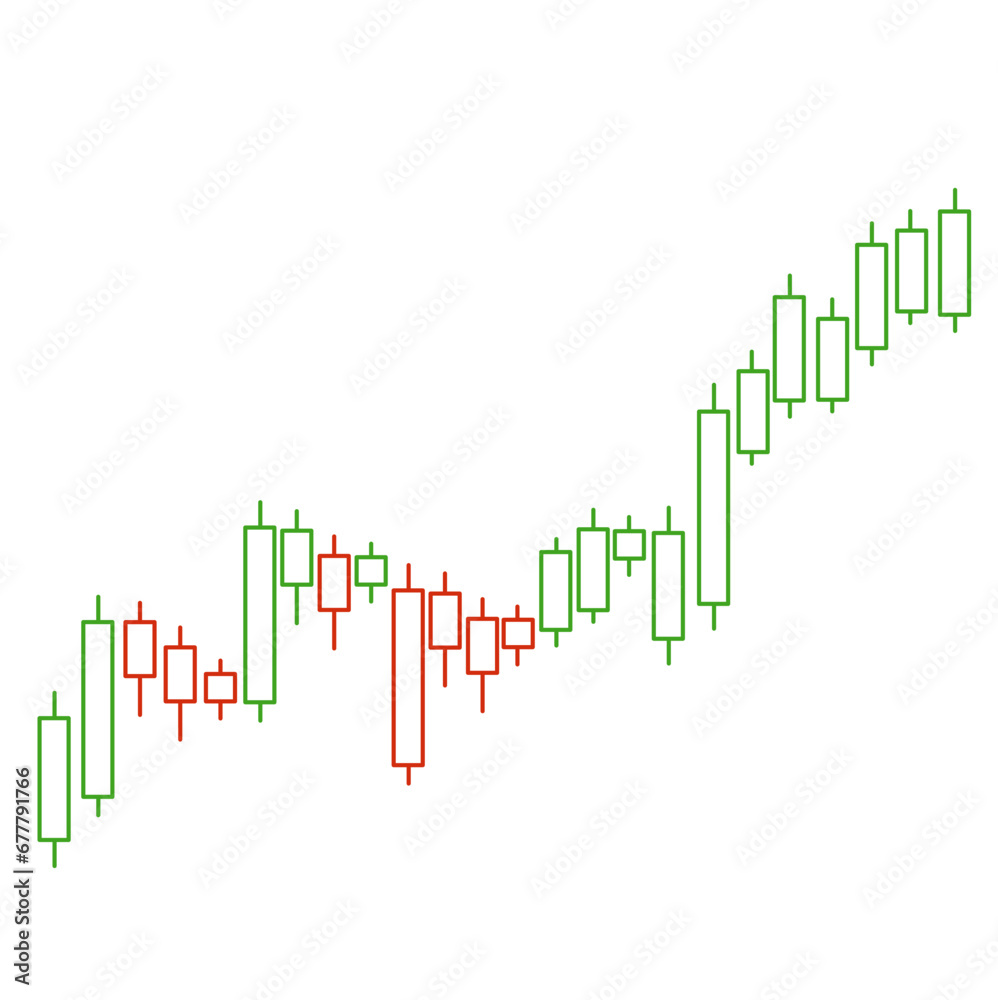 Forex Market Chart Vector Illustration 