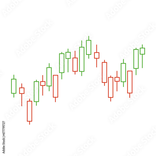 Forex Market Chart Vector Illustration 