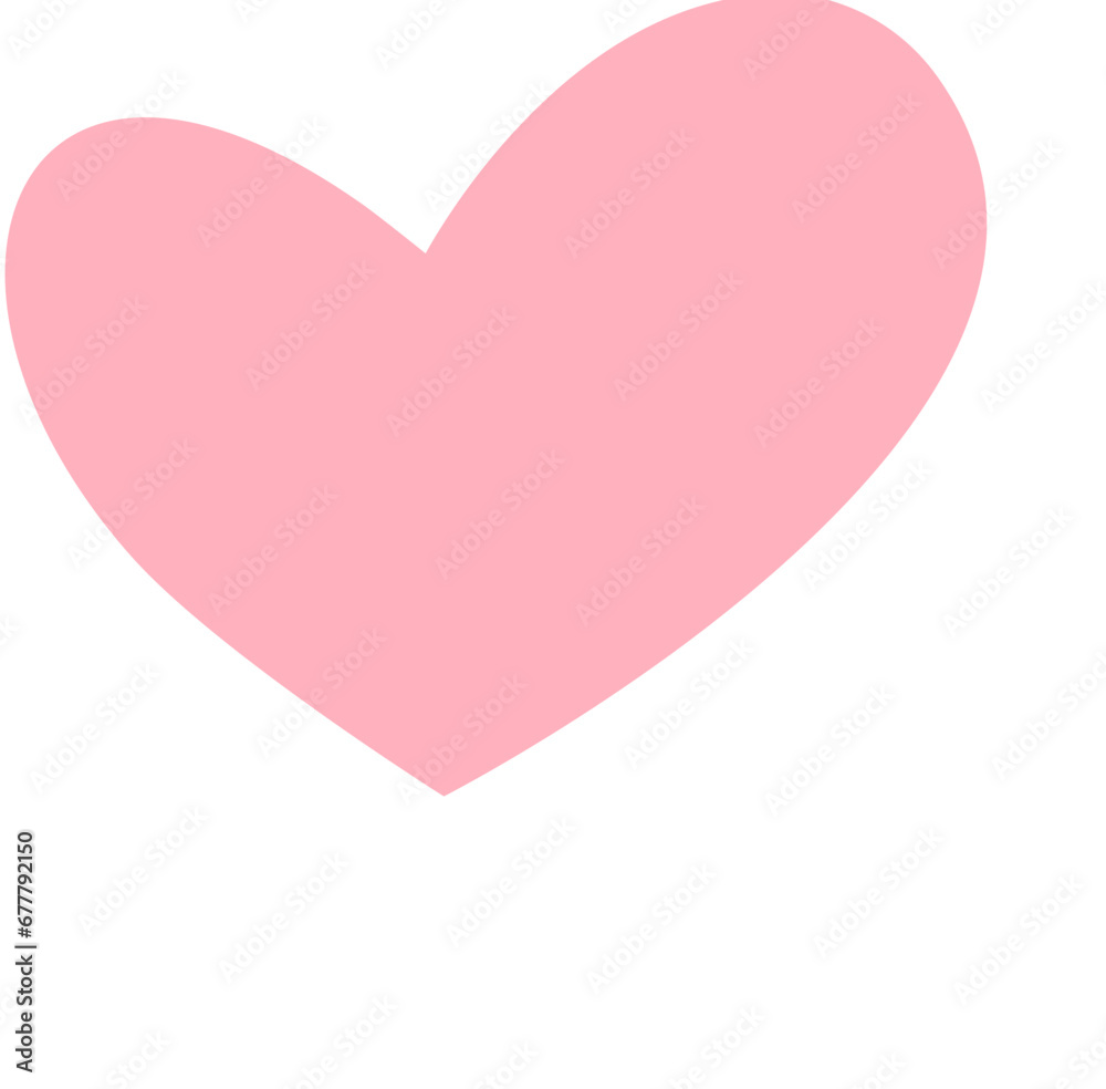 Heart Shape Cute Color Vector Illustration 