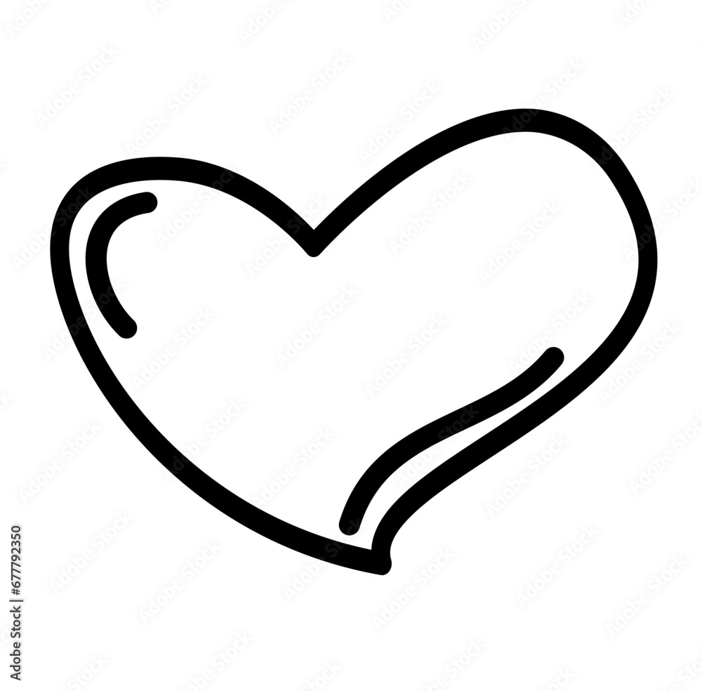 Outline Heart Lobe Icon Black Vector Outline Heart Lobe Icon Black Vector