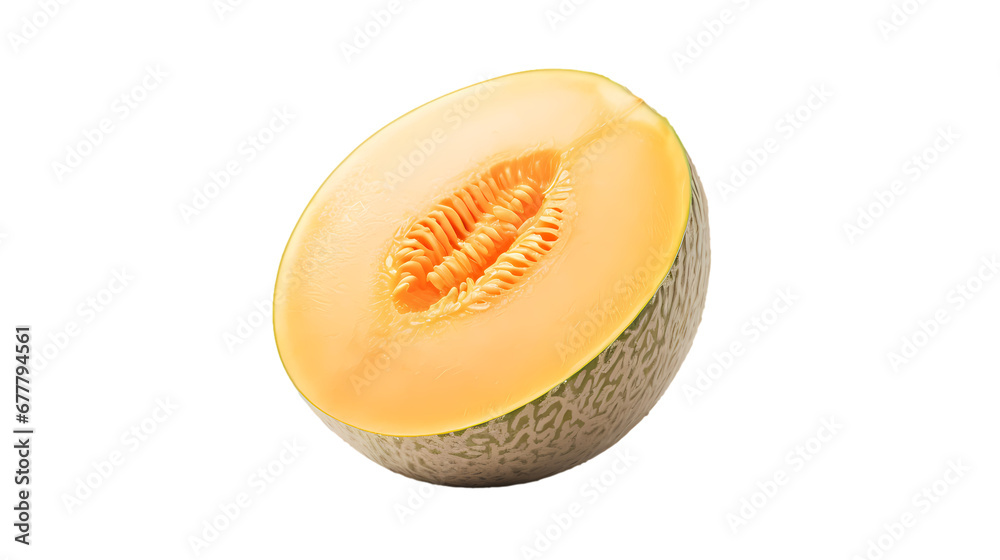 Honeydew melon on transparent background, fruit on white background, fruit commercial photography Honeydew melon on transparent background, fruit on white background, fruit commercial photography