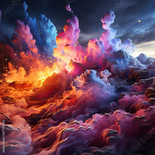 The Ethereal Dance: A Symphony of Explosive Clouds