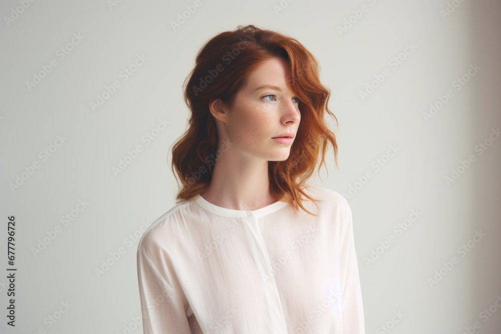 Elegant Lady Model Posing and Smiling Candidly. Generative AI.