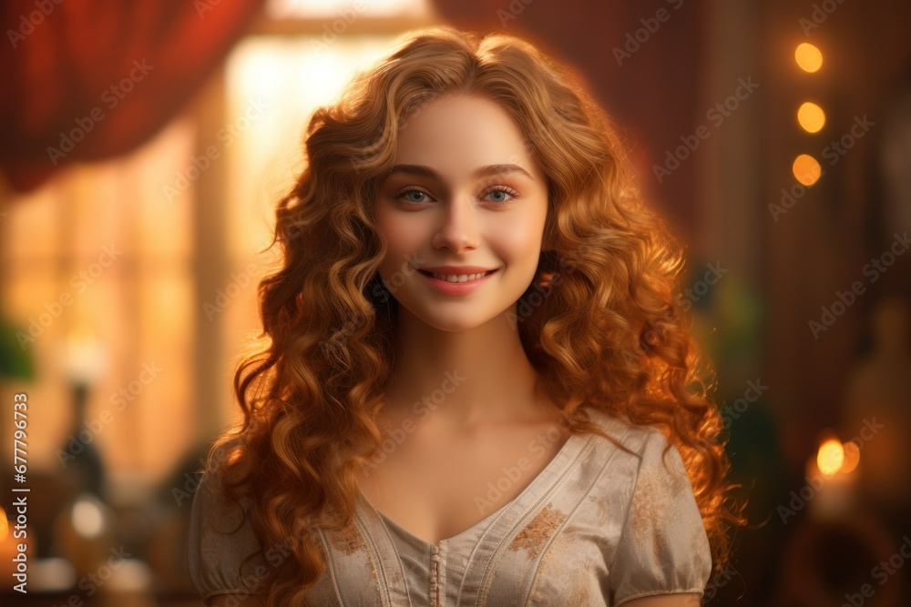 Elegant Lady Model Posing and Smiling Candidly. Generative AI. Elegant Lady Model Posing and Smiling Candidly. Generative AI.