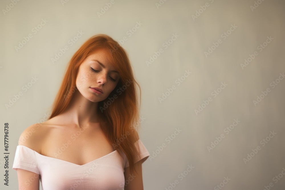 Elegant Lady Model Posing and Smiling Candidly. Generative AI. Elegant Lady Model Posing and Smiling Candidly. Generative AI.