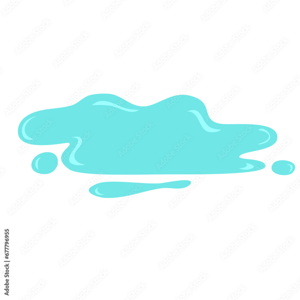 Water Puddle Vector Illustration 