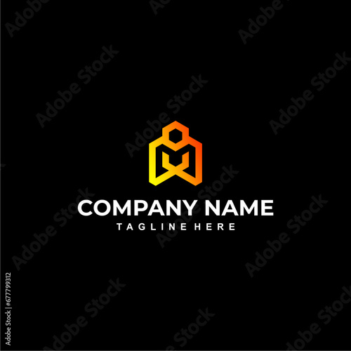 Geometric abstract vector logo design