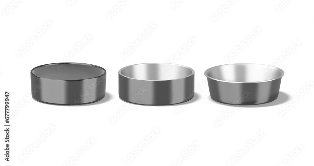 Blank black ceramic dog bowl mockup, side view, Blank black ceramic dog bowl mockup, side view,