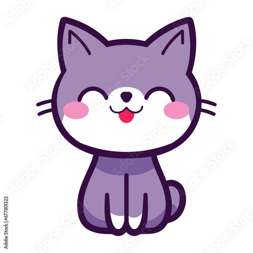 cat mascot isolated