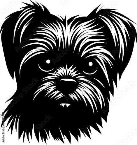 Wallpaper Mural Cute Affenpinscher dog illustration, vector on white background Torontodigital.ca