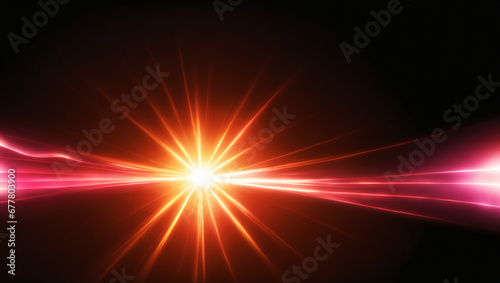 Overlay, flare light transition, effects sunlight, lens flare, light leaks. High-quality stock image of warm sun rays light effects, overlays or Rose Gold Pink flare isolated on black background for d